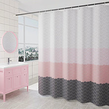 Load image into Gallery viewer, Nordic Shower Curtain Geometric Color Block Bath Curtains Wifi Pattern Waterproof Bath Curtain Extra Large Wide 12pcs Hooks