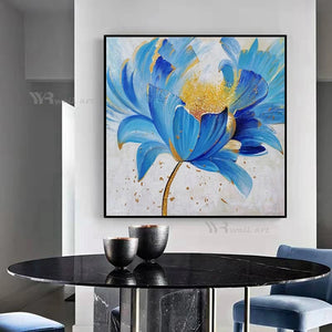 Painter Hand-Painted Flowers Blooming Wealth Mural Wall Art Canvas Oil Painting Restaurant Bedroom Living Room Decoration Poster