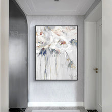 Laden Sie das Bild in den Galerie-Viewer, Wall Art Decor Canvas Picture Abstract Flowers Image Handmade Oil Painting Acrylic Hanging Poster Living Room Bedroom Restaurant