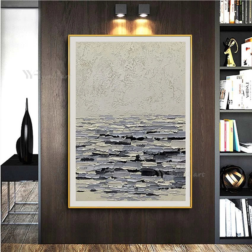 Cuadros Para el hogar Abstract Oil Painting Handmade On Canvas Texture Seascenery Wall Art Poster Picture For Living Room Proch