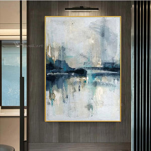 Modern Abstract Wall Art Poster Home Decor Hand Drawn Canvas Oil Painting Mural Image Hanging Picture For Living Room Entrance