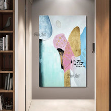 Charger l&#39;image dans la galerie, Home Wall Decoration Gold Foil Simple Abstract Oil Painting Modern Canvas Picture Hand Painted Acrylic Artwork Frameless