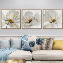 Cargar imagen en el visor de la galería, 3Pcs Abstract Flower Wall Art Decoration Poster Modern Interior Acrylic 100%Handmade Oil Painting Living Room Bedroom Restaurant