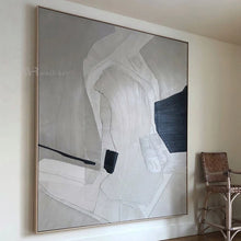 Load image into Gallery viewer, Pure Handmade Canvas Oil Painting Texture White Flowers 3D Wall Picture For Interior Decor Art Poster For Living Room Bedroom