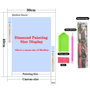 Pintura de diamante 5D artesanal "casa de paisaje", mosaico bordado de diamantes 3D, taladro redondo completo, punto de cruz, regalo de decoración del hogar