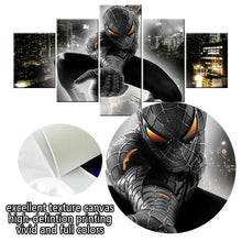 Load image into Gallery viewer, 5 Panels Posters Marvel Avengers Movie Spiderman Fight Pictures Watercolour Canvas Painting Wall Art for Kids Bedroom Decoration