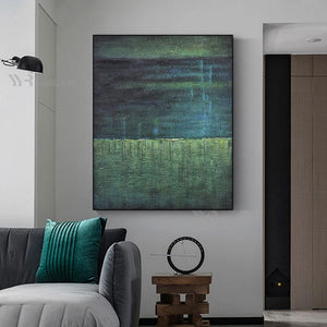 Green Texture Decoration Picture Wall Art Image Hand Painted Abstract Canvas Modern Acrylic Oil Painting For Living Room Porch