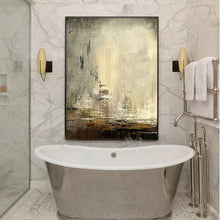 Carica l&#39;immagine nel visualizzatore della Galleria, Upscale Nordic Abstract Painting Natural Scenery Handmade Oil Painting Home Decoration For Bedroom Dining Room Living Room Mural