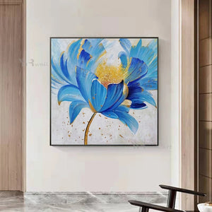 Painter Hand-Painted Flowers Blooming Wealth Mural Wall Art Canvas Oil Painting Restaurant Bedroom Living Room Decoration Poster