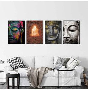 Bilder an der Wand Leinwand Buddhismus Poster Wanddekoration Gott Buddha Wandkunst Leinwanddrucke Buddha Leinwand Kunst Gemälde Buddhismus