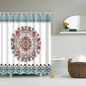 Индийская мандала занавеска для душа с цветочным принтом геометрическая богемная занавеска для ванной комнаты настенная подвесная занавеска для душа с геометрическим рисунком