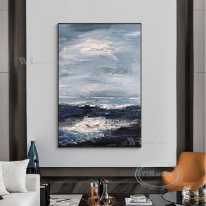 Handmade Abstract Oil Painting Wall Art Decor Poster Non-toxic Acrylic Texture Image Home Hotel Porch Hanging Picture Frameless