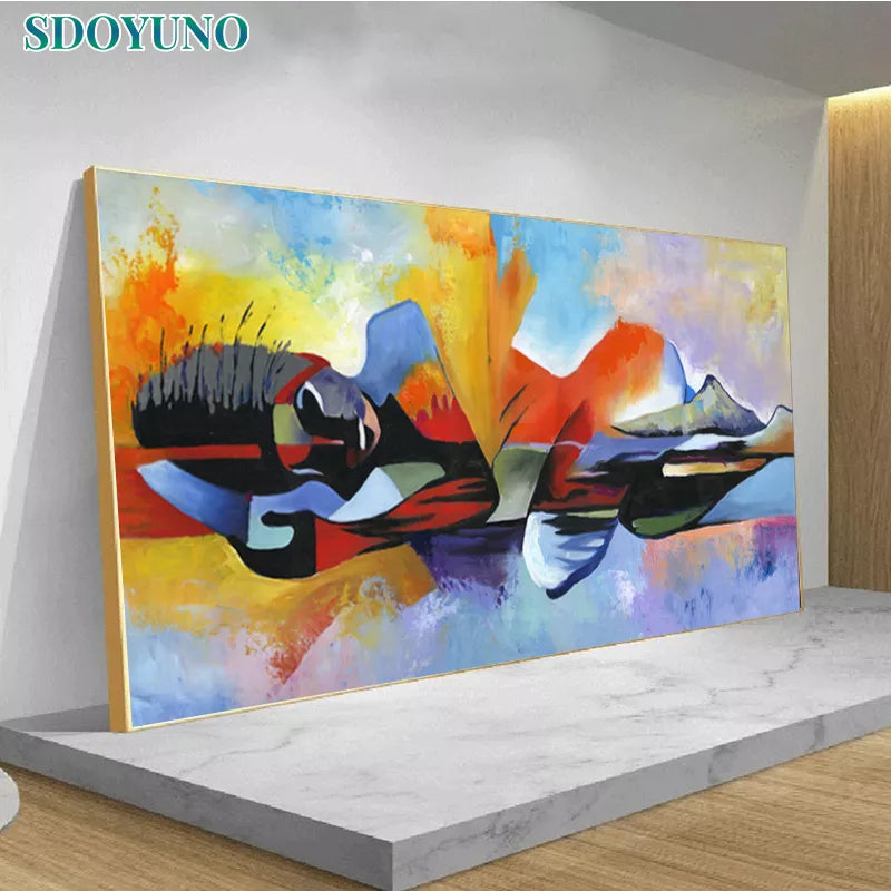 SDOYUNO 60x120cm Painting by numbers Abstract Figure Canvas Painting DIY Coloring by numbers Large Size Wall Art Home Decor