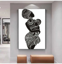 Load image into Gallery viewer, White Wall Picture Poster Print Home Decor Beautiful  Woman abstract Bedroom Wall Art Canvas Painting  room decoration