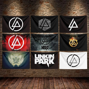 Bandera de impresión Digital de poliéster con bandera de música rock LINKIN de 3x5 pies para decoración