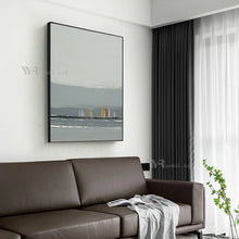 Load image into Gallery viewer, Modern Minimalist Grey Seascape Abstract Painting Wall Decor Art Mural Handmade Canvas Oil Painting Living Room Bedroom Porch
