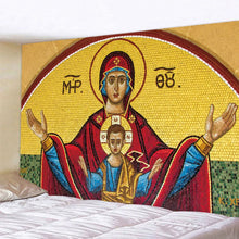 Загрузите изображение в программу просмотра галереи, Фрески в церкви Христа, психоделические сцены, домашний декор, художественные гобелены, хиппи, бохо, Таро, ангелы, красивая комната, настенный декор, настенный подвес