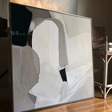 Load image into Gallery viewer, Pure Handmade Canvas Oil Painting Texture White Flowers 3D Wall Picture For Interior Decor Art Poster For Living Room Bedroom