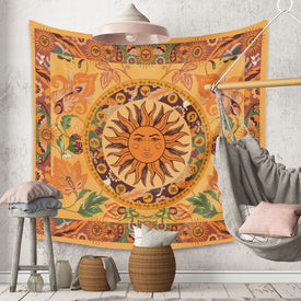 Asthetic Room Decor Tapestry Mandala Sun Moon Wall Hanging Carpet Living Room Witchcraft Home Bedroom Decoration Blanket Boho