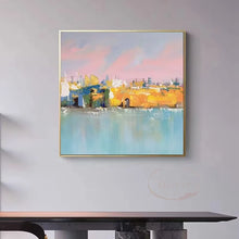 Carica l&#39;immagine nel visualizzatore della Galleria, Modern decoration Posters on the wall Pure Hand drawn Canvas Oil Painting hallway hanging Poster light luxury  living room mural