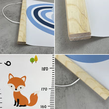 Cargar imagen en el visor de la galería, Tabla de altura, carteles de arcoíris con nombre personalizado, pintura en lienzo, imágenes artísticas impresas para pared, decoración del hogar para habitación de niños con marco de madera magnético