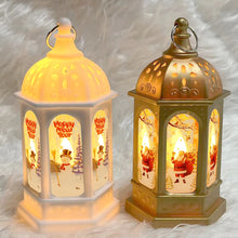 Carica l&#39;immagine nel visualizzatore della Galleria, Forniture per decorazioni per il nuovo anno 2024 Lampada a olio bianca con pupazzo di neve di Natale Lanterna a vento di Natale Luce notturna per la decorazione della camera da letto di casa Navidad