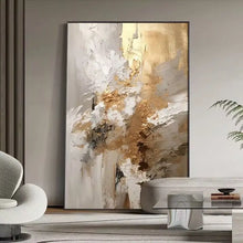 Cargar imagen en el visor de la galería, Handmade Gold Foil Acrylic Oil Painting On Canvas Home Decoration Wall Art Abstract Poster Hang Picture For Living Room Bedroom