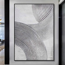 Laden Sie das Bild in den Galerie-Viewer, Große geometrische Strukturgemälde, Ölgemälde auf Leinwand, große handgefertigte Wandkunst, moderne Wohnung, Bar-Dekoration, ohne Rahmen