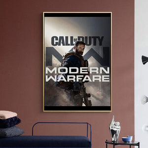 Póster artístico de Call of Duty Modern Warfare en lienzo y lienzo impreso, cuadro de pintura decorativa para decoración del hogar y el dormitorio
