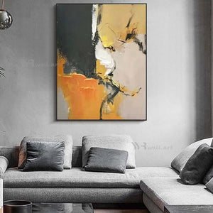 Living Room Sofa Background Wall Decoration Oil Painting Handmade Abstract Canvas Art Poster Bedroom Porch Light Luxury Mural