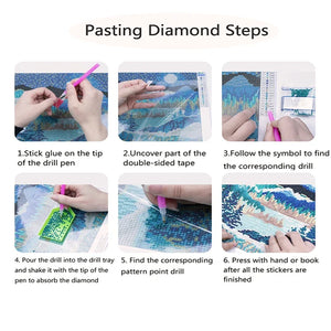 Pittura diamante rosa 5D ricamo diamante fai da te pittura diamante rotondo completo mosaico decorazioni per la casa regalo