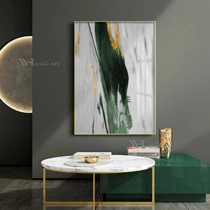 Abstract Green Picture For Home Decor Handmade Oil Painting On Canvas Wall Art Posters Hotel Decor Living Room Entrance Unframed