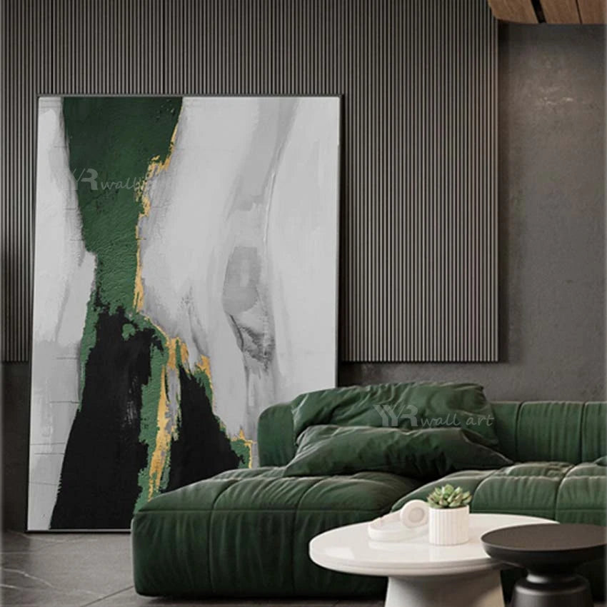 Abstract Green Picture For Home Decor Handmade Oil Painting On Canvas Wall Art Posters Hotel Decor Living Room Entrance Unframed