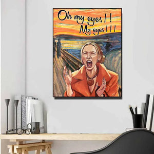 Affiche drôle de série télévisée Friends Phoebe Buffay Oh My Eyes, peinture sur toile, imprimés d'art muraux pour Salon, décoration de maison