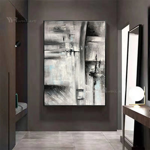 Nordic Abstract Decorative Painting Wall Art Poster Handmade Canvas Oil Painting Hanging In Living Room Porch Hotel Restaurant