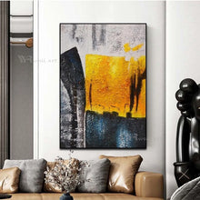 Cargar imagen en el visor de la galería, Handmade Textured Canvas Oil Painting Modern Abstract Decorative Poster for Living Room Sofa Bedroom Porch Hotel Wall Art Mural