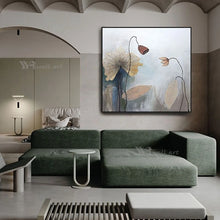 Charger l&#39;image dans la galerie, Home Aesthetics Decorative Poster Handmade Oil Painting Abstract Wall Art 3D Texture Flower Living Room Bedroom Restaurant Mural