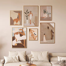 Laden Sie das Bild in den Galerie-Viewer, Abstrakte Mode Mädchen Sommer Lesen Reise Wand Kunst Leinwand Malerei Nordic Poster Und Drucke Wand Bilder Für Wohnzimmer Dekor