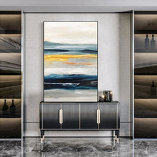 Carica l&#39;immagine nel visualizzatore della Galleria, Modern Abstract Decor Drawing Handmade Canvas Oil Painting Wall Art Hanging Poster Living Room Bedroom Porch Hotel Custom Mural