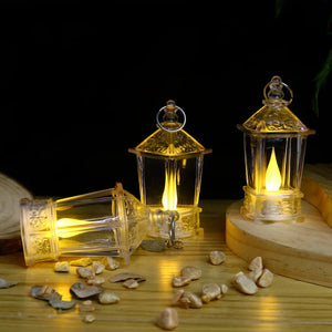 Bougies de noël Lumière Bougie Lanterne LED Lanterne Décoration De Fête Petite Lanterne À Vent Lampe Suspendue Bougie Led Flamme Vacillante