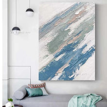 Carica l&#39;immagine nel visualizzatore della Galleria, Modern Home Abstract Art Hanging Oil Painting Handmade Canvas Wall Poster Texture Mural For Living Room Bedroom Restaurant Hotel