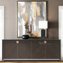 Carica l&#39;immagine nel visualizzatore della Galleria, New Abstract Gold Foil Oil Painting Handmade Art Decoration Canvas Picture Modern Home Hotel Restaurant Wall Art Hanging Poster