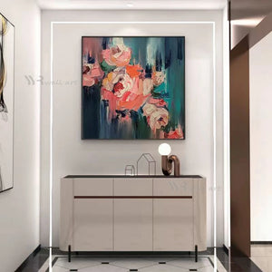 Abstract Floral Decor Poster Handmade Oil Painting Wall Art Hanging Canvas Picture Unframed Living Room Bedroom Restaurant Mural