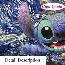 Cargar imagen en el visor de la galería, Póster de Van Gogh de noche estrellada de Disney, pintura en lienzo, arte de pared de dibujos animados, impresiones de imágenes para decoración para sala de estar, decoración del hogar