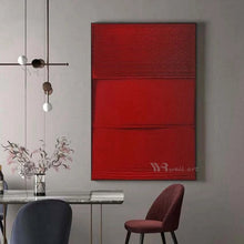 Laden Sie das Bild in den Galerie-Viewer, Abstract Handmade Canvas Oil Painting Wall Art Decor Poster Red Texture Acrylic Mural Living Room Bedroom Hotel Custom Picture