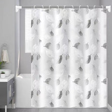 Charger l&#39;image dans la galerie, YOUZI – rideau de douche PEVA avec crochets, œillets métalliques antirouille, imperméable, motifs de feuilles ombrées, rideau de douche pour salle de bain