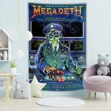 Laden Sie das Bild in den Galerie-Viewer, Wandteppich mit klassischem Rockband-Hintergrund, 90 x 150 cm, modernes Zuhause, Schlafzimmer, Dekoration, Poster