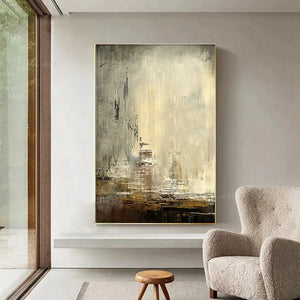 Upscale Nordic Abstract Painting Natural Scenery Handmade Oil Painting Home Decoration For Bedroom Dining Room Living Room Mural