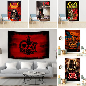 Póster Artístico de banda de Ozzy Osbourne, tapiz, pintura, arte de pared, impresión de imagen, decoración moderna para dormitorio familiar, bandera