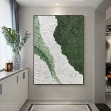 Cargar imagen en el visor de la galería, Handmade Oil Painting On Canvas Wall Decor Poster Green Art Abstract Image Modern Living Room Bedroom Aisle Sofa Texture Picture